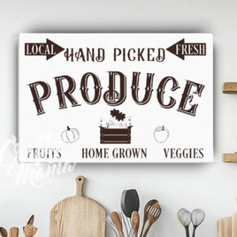 Fresh Produce Canvas Sign