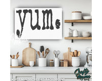 Yum Kitchen Canvas Sign