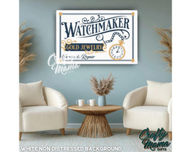 Watchmaker Vintage Canvas Sign