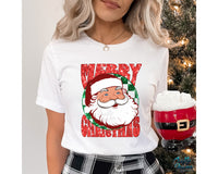 Merry Christmas Checkerboard Santa Png