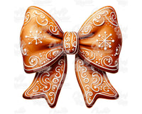 Cute Gingerbread Bow Png