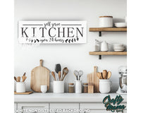 Self Serve Kitchen Canvas Sign