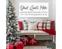 Personalized Christmas Quote Canvas Sign