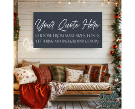 Personalized Christmas Quote Canvas Sign