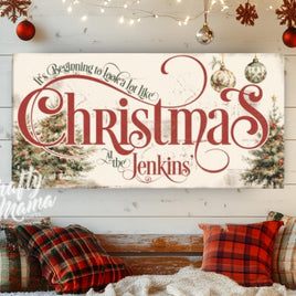 Look A Lot Like Christmas Canvas Sign