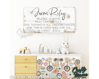 Personalized Baby Life Verse Canvas Sign