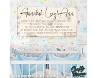 Personalized Baby Life Verse Canvas Sign