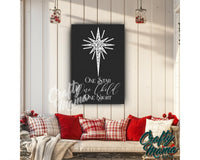 Star Of Bethlehem Christmas Canvas Sign