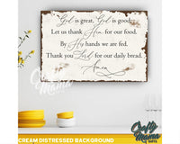 God Is Great God Is Good Canvas Sign