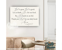 God Is Great God Is Good Canvas Sign