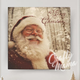 Christmas Vintage Santa Claus Canvas Sign