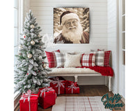 Christmas Vintage Santa Claus Canvas Sign