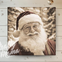 Christmas Vintage Santa Claus Canvas Sign