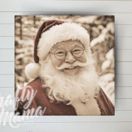 Christmas Vintage Santa Claus Canvas Sign