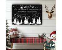 Search The Skies Christmas Canvas Sign