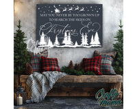 Search The Skies Christmas Canvas Sign