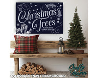 Custom Family Tree Farm Christmas Canvas Sign