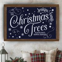 Custom Family Tree Farm Christmas Canvas Sign