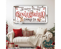 Personalized Gingerbread Canvas Sign