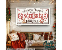 Personalized Gingerbread Canvas Sign