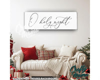 Oh Holy Night Christmas Canvas Sign