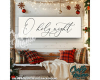 Oh Holy Night Christmas Canvas Sign