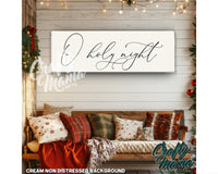 Oh Holy Night Christmas Canvas Sign
