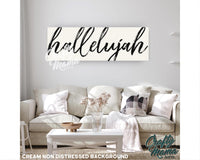 Hallelujah Canvas Sign