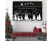 Search The Skies Christmas Canvas Sign