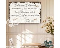 God Is Great God Is Good Canvas Sign