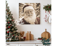 Christmas Vintage Santa Claus Canvas Sign