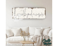 a wooden sign that says, white distressed background