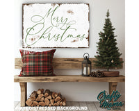 Merry Christmas Canvas Sign