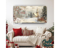 Peace On Earth Christmas Canvas Sign