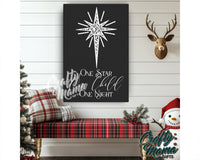 Star Of Bethlehem Christmas Canvas Sign