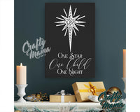 Star Of Bethlehem Christmas Canvas Sign