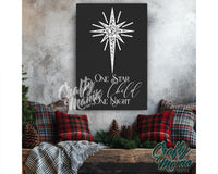 Star Of Bethlehem Christmas Canvas Sign