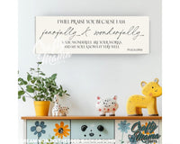 Fearfully, Wonderfully Made Canvas Sign