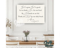 God Is Great God Is Good Canvas Sign