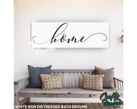 Home Canvas Sign