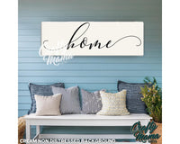 Home Canvas Sign