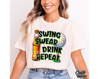 Swing Swear Drink Repeat Png