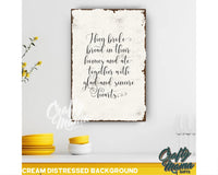 They Broke Bread Canvas Sign