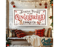 Personalized Gingerbread Canvas Sign