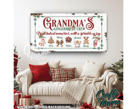 Personalized Grandma Gingerbread Cookie Sign