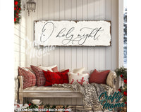 Oh Holy Night Christmas Canvas Sign