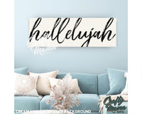 Hallelujah Canvas Sign