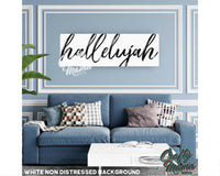 Hallelujah Canvas Sign