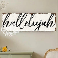 Hallelujah Canvas Sign