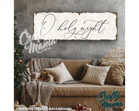 Oh Holy Night Christmas Canvas Sign